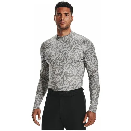 Беговой лонгслив Under Armour, силуэт прилегающий, размер M, серый