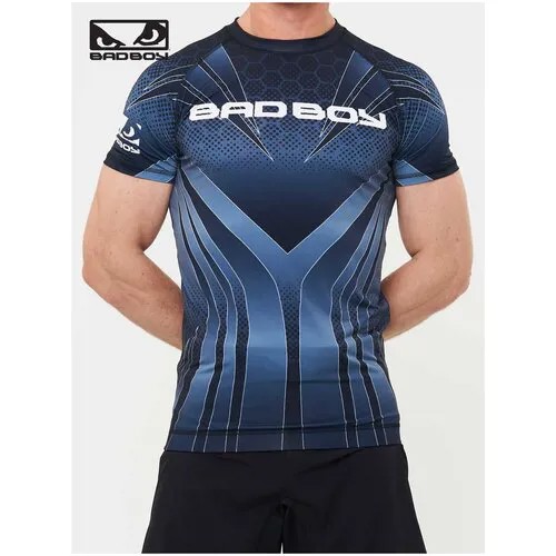 Рашгард Bad Boy Legacy короткий рукав синий XL