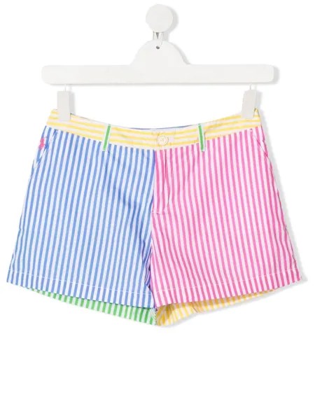 Ralph Lauren Kids полосатые шорты в стиле колор-блок