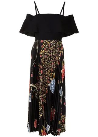Victoria Victoria Beckham плиссированное платье с открытыми плечами