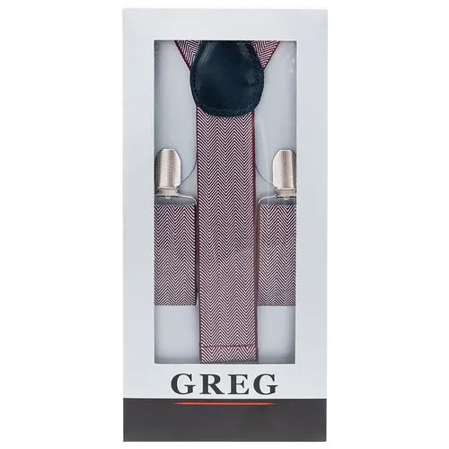 Подтяжки GREG, подарочная упаковка, для мужчин, бордовый
