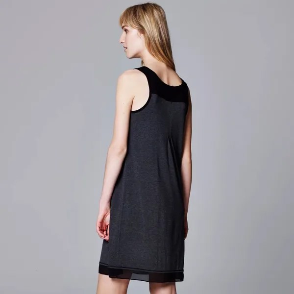 Женская базовая роскошная сорочка Simply Vera Vera Wang Simply Vera Vera Wang, темно-синий