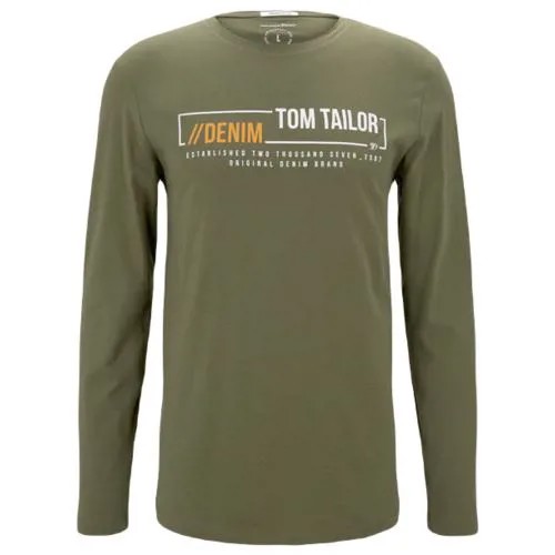 Лонгслив TOM TAILOR 1021695/11279 мужской, цвет оливковый, размер M