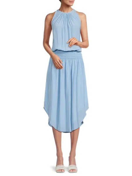 Платье миди Audrey Blouson Ramy Brook, цвет Misty Blue