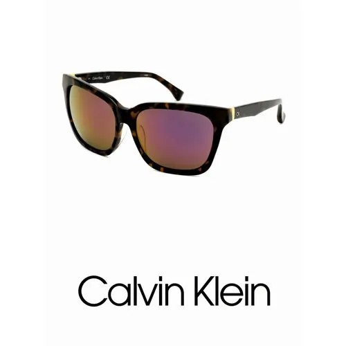 Солнцезащитные очки CALVIN KLEIN, коричневый