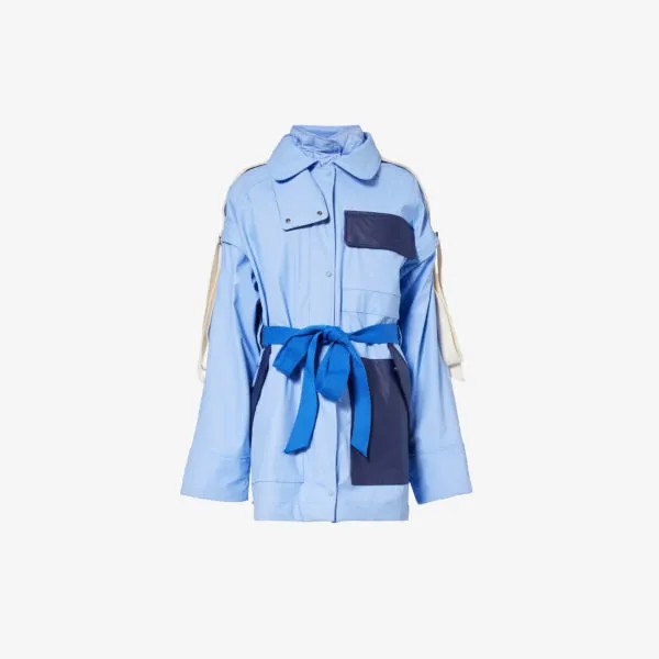 Куртка-ракушка со съемным капюшоном Barbour x Roksanda Zora Barbour, цвет cornflower