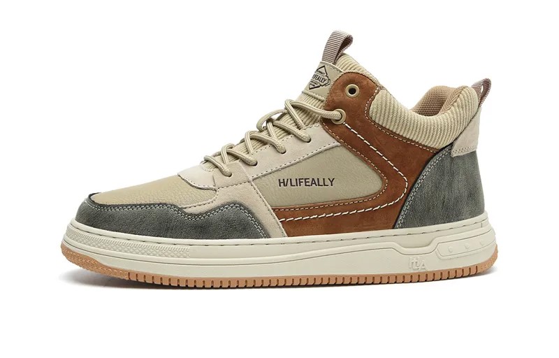 Кроссовки HLA Skateboarding Shoes Men Mid-top, цвет Sand (fleece)