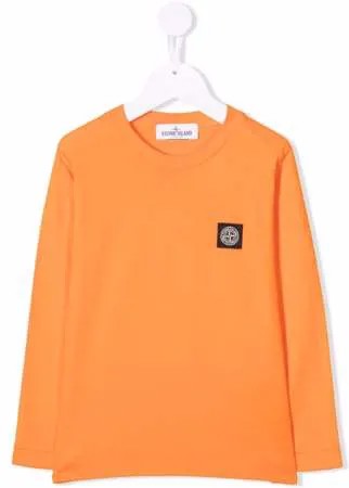 Stone Island Junior футболка с нашивкой-логотипом