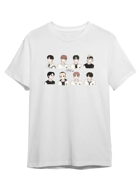 Футболка унисекс Каждому Своё Stray Kids/K-Pop/Корея MGSK24 белая XS