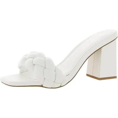 Женские белые шлепанцы Madden Girl Gracy, белые туфли 7,5, средний (B,M) BHFO 4498