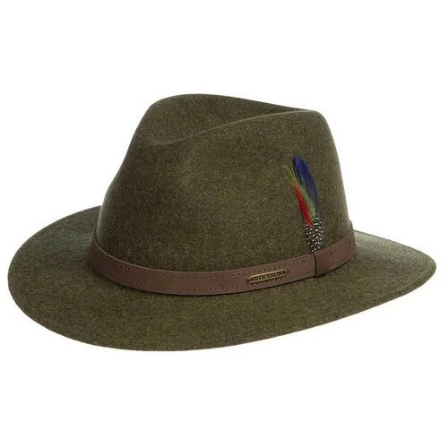 Шляпа федора STETSON арт. 2598123 POWELL (оливковый), Размер:61