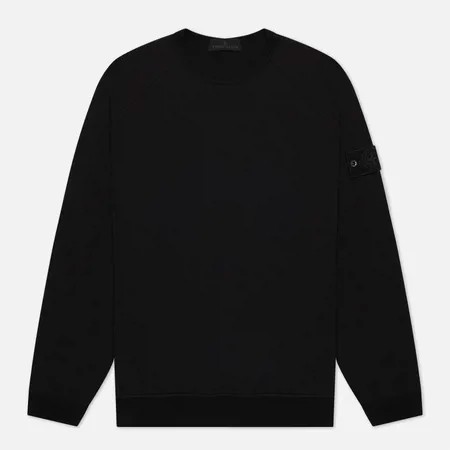 Мужская толстовка Stone Island Ghost Piece Crew Neck Stretch Fleece, цвет чёрный, размер S