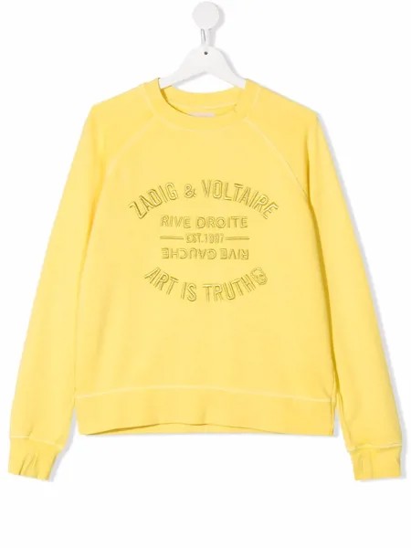 Zadig & Voltaire Kids толстовка с вышитым логотипом