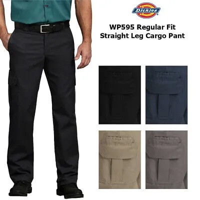 Мужские рабочие брюки-карго с прямыми штанинами Dickies WP595 Flex Regular Fit