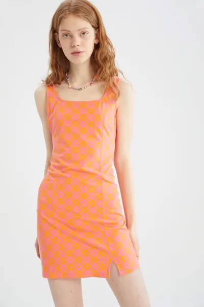 Платье DeFacto Mini BODYCON DRESS, оранжевый