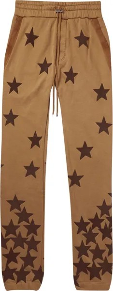 Спортивные брюки Amiri Chemist Suede Star Sweatpant 'Tobacco', коричневый