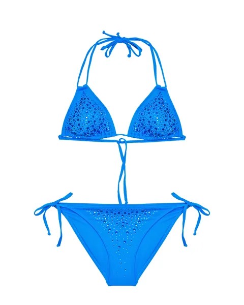 Купальник раздельный Bikini Teeny set с камнями, синий NATAYAKIM