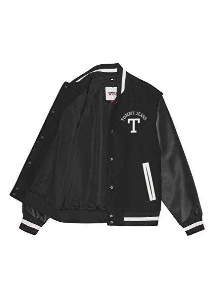 Обычная черная женская куртка Tommy Jeans