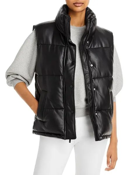 Пуховик из искусственной кожи Marc New York, цвет Black