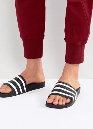 Черные шлепанцы adidas Originals Adilette 280647-Черный