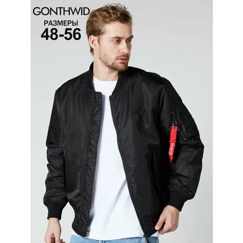Бомбер GONTHWID, размер 3XL, чёрный