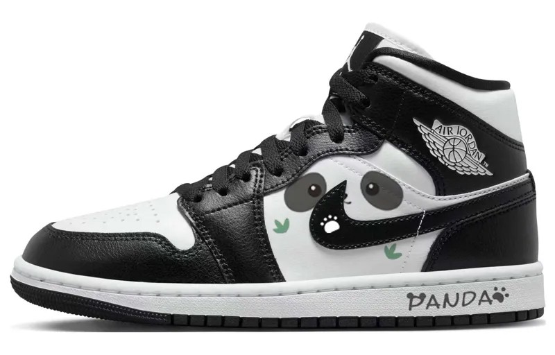 Кроссовки Air Jordan 1 Vintage Basketball Shoes Women's Mid-top Black/white, черный