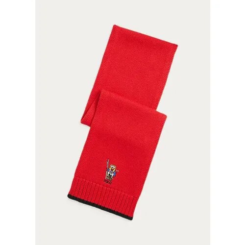 Шарф Polo Ralph Lauren, хлопок, 130 см, размер one size, красный