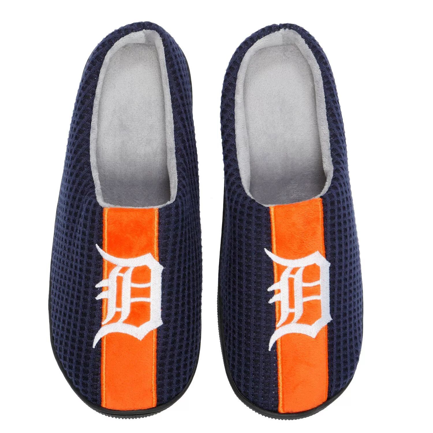 Мужские шлепанцы из пены с эффектом памяти темно-синего цвета FOCO Detroit Tigers Team Stripe