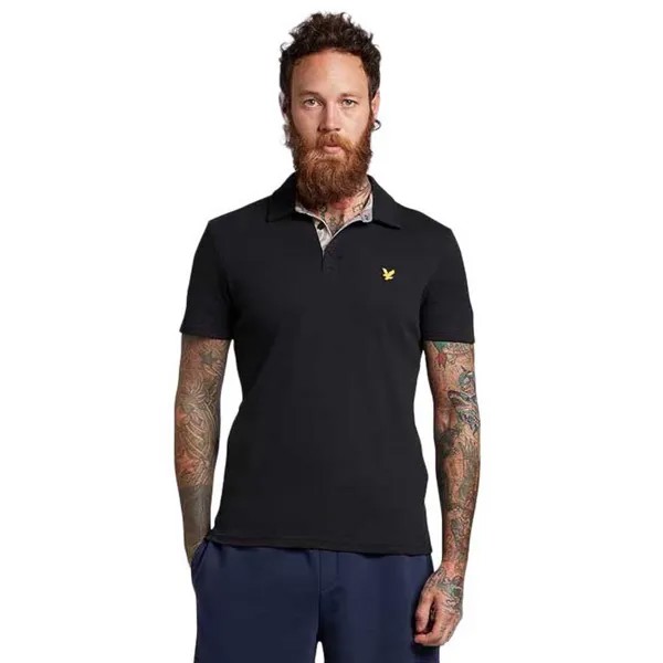 Поло Lyle & Scott Contour Placket, черный