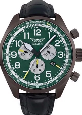 Швейцарские наручные  мужские часы Aviator V.2.25.7.171.4. Коллекция Airacobra P45 Chrono