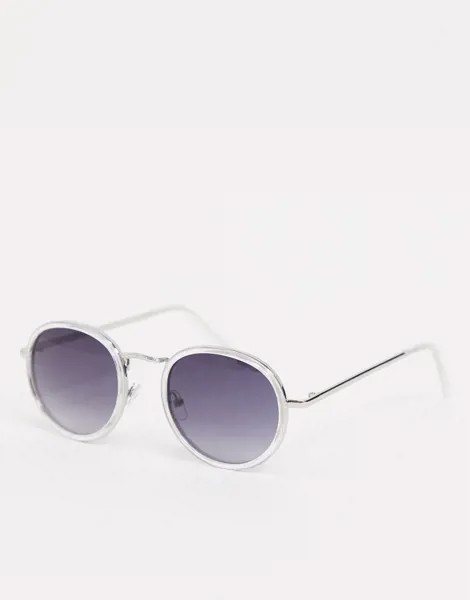 Круглые солнцезащитные очки в прозрачной оправе с затемненными стеклами AJ Morgan-Прозрачный