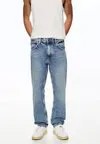 Джинсы прямого кроя Pull&Bear, синий