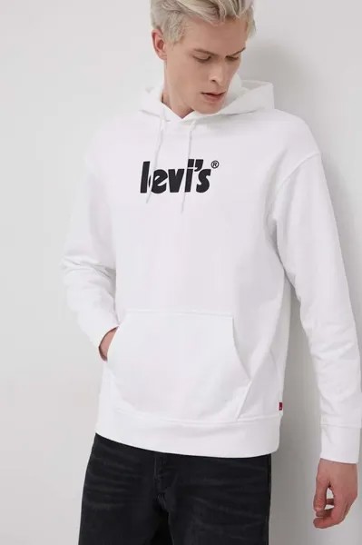 Хлопковая толстовка Levi's, белый