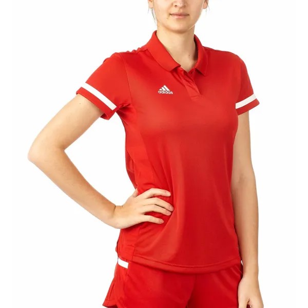 Поло Adidas T19, красный/белый
