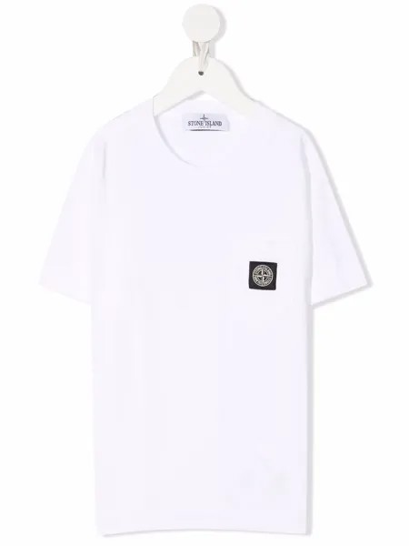 Stone Island Junior футболка с нашивкой-логотипом