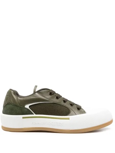 Alexander McQueen кеды Deck Plimsoll, зеленый