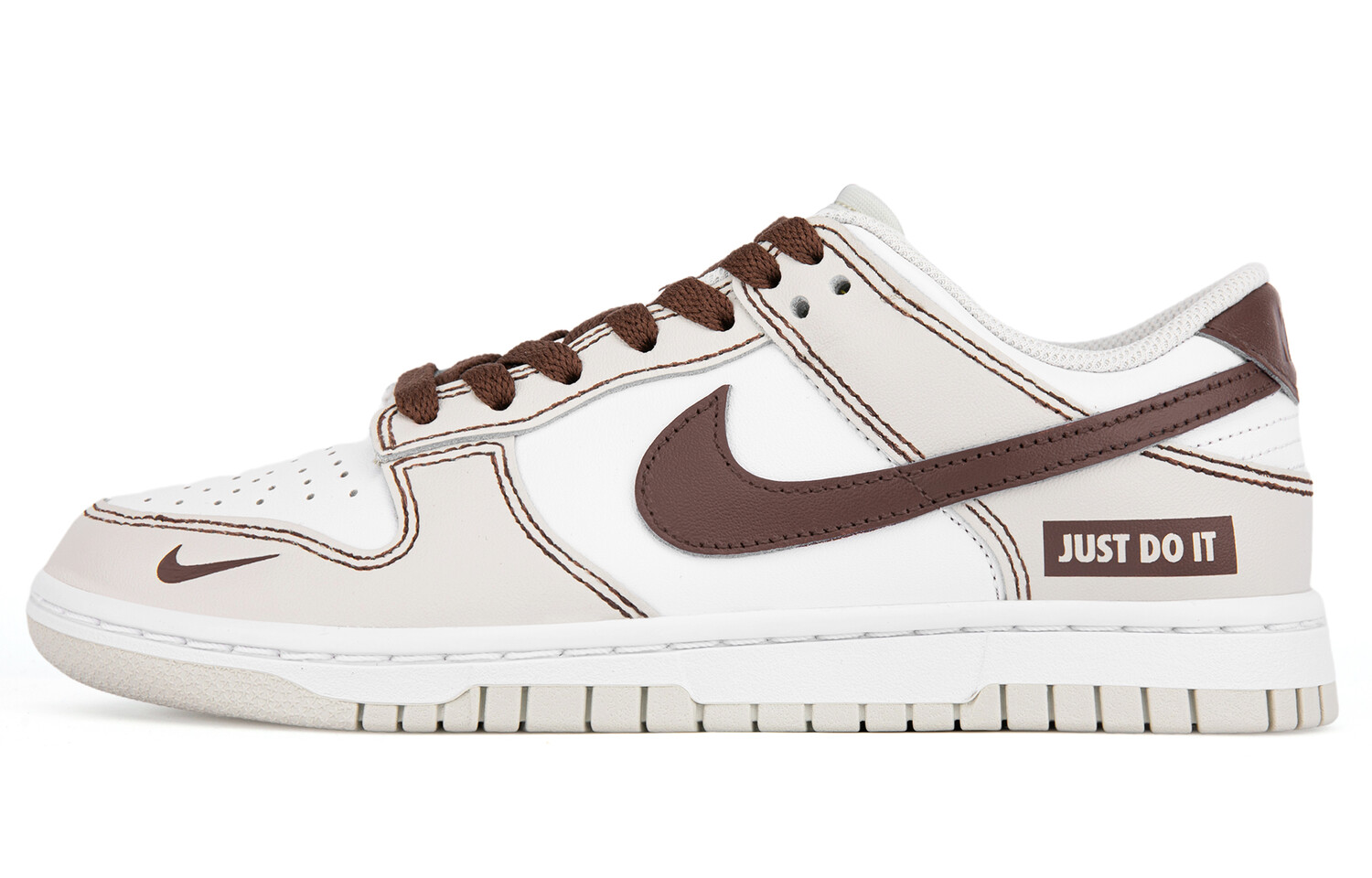 Кроссовки Nike Dunk Skateboarding Shoes Unisex Low-top White, хаки