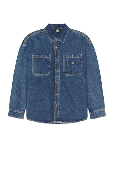 Рубашка Dickies Houston Denim Long Sleeve Shirt, цвет Classic Blue