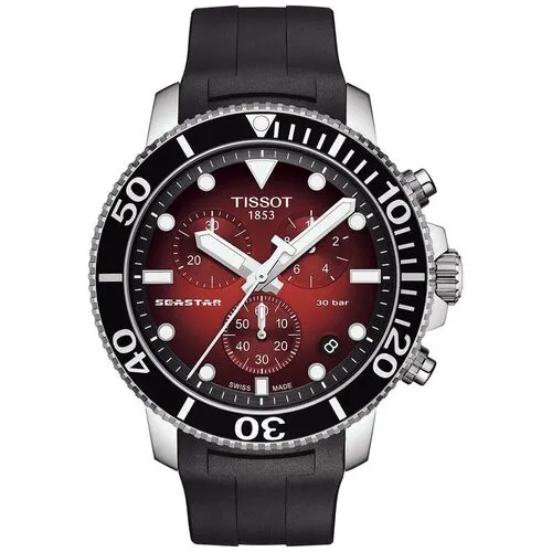 Наручные часы TISSOT, черный, красный