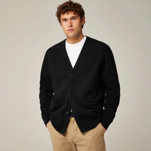 Кардиган-Свитер Heritage 14 унций из флиса J.Crew, черный