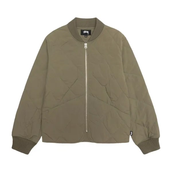 Куртка Stussy 8 Ball Quilted Liner 'Olive', зеленый