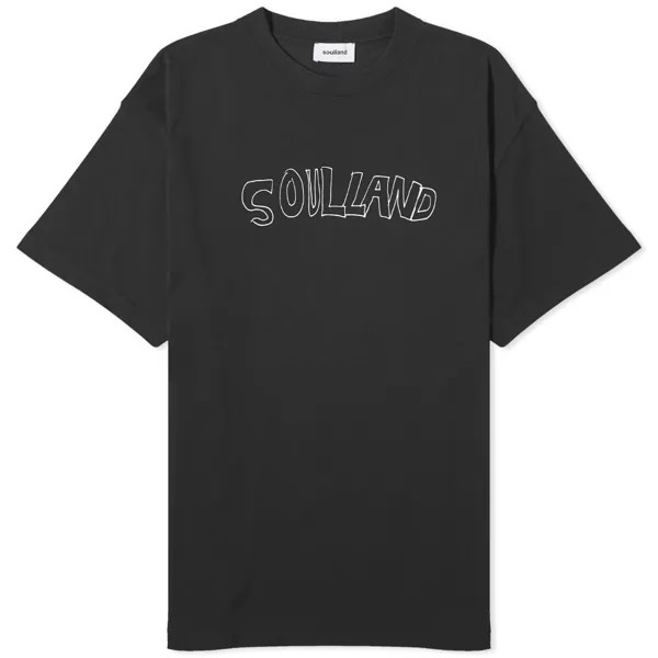 Футболка Soulland Kai Roberta Logo T-Shirt, черный