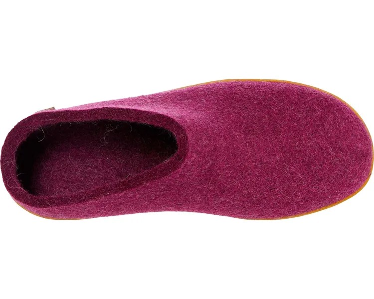 Слипперы Wool Slip-On Rubber Outsole Glerups, клюквенный
