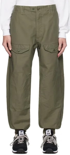 Зеленые брюки-карго для десантников Engineered Garments