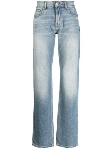Джинсы из смесового хлопка 7 For All Mankind, синий
