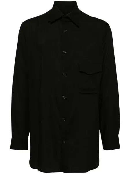 Yohji Yamamoto рубашка с воротником, черный