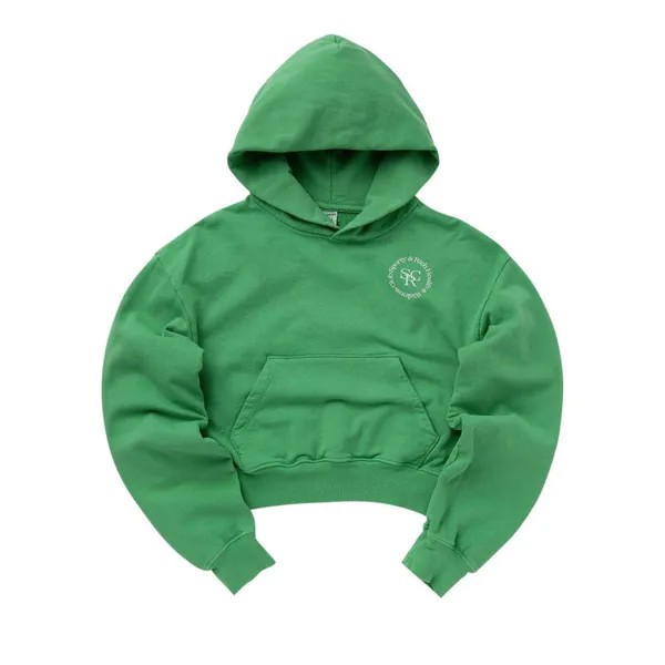 Худи Sporty & Rich Cropped Hoodie, цвет Verde/White