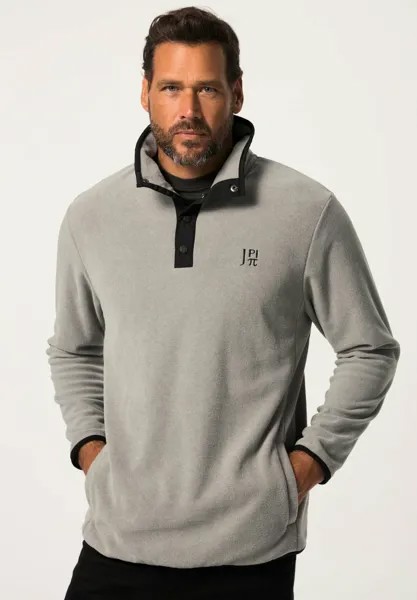 Флисовый джемпер HALF-BUTTON COLLAR WITH PLACKET JP1880, цвет pebble
