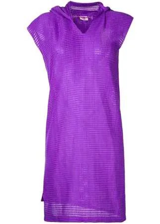 Comme Des Garçons Pre-Owned платье вафельной вязки с капюшоном