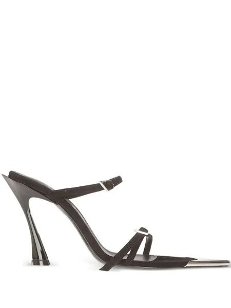 Босоножки Fang 95мм кожаные Mugler, черный